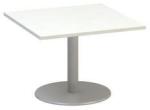 Alfa Office Alfa 400 konferenciaasztal szürke lábazattal, 80 x 80 x 50, 7 cm, fehér mintázat