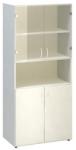 Alfa Office Alfa 500 magas, széles szekrények, 178 x 80 x 47 cm, nyitott ajtóval, fehér mintázat