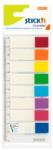 Hopax Stick index plastic transparent color 45 x 12 mm, 8 x 15 file/set, Stick"n - 8 culori transp. /neon Index plastic 45x12 mm Fara dispenser 8 (HO-21467)