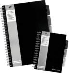 Pukka Pad Project Book A4, 125 file 80g/mp, cu spirala dubla, coperti PP rigide, PUKKA Black - dictando Dictando negru A4 Project book 120 file (PK-SBPROBA4)