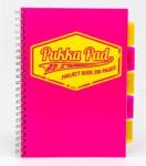 Pukka Pad Project Book A4, 100 file 80g/mp, cu spirala dubla, coperti PP, PUKKA Neon roz - matematica Matematica roz A4 Project book 100 file (PK-7080-NEO(SQ))