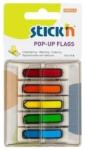 Hopax Film index autoadeziv 45 x 12mm, 5 x 30file/set, cu dispenser, Stick"n Pop-up - 5 culori fluorescent Index plastic 45x12 mm Cu dispenser 5 (HO-26003)