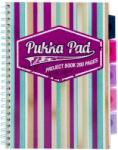 Pukka Pad Project Book A4, 100 file 80g/mp, cu spirala dubla, coperti PP, PUKKA Americano - dictando Dictando A4 Project book 100 file (PK-6979-AME)
