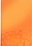 Leitz Caiet de birou LEITZ Wow, A4, coperta dura, portocaliu metalizat - dictando Dictando portocaliu A4 80 file Caiet cusut (L-46251044)