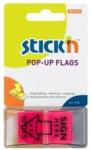 Hopax Film index autoadeziv 45 x 25mm, 50 file/set, Stick"n Pop-up (sign here) - roz roz Index plastic 45x25 mm Cu dispenser 1 (HO-26016)