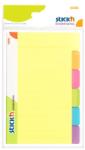 Hopax Divider notes autoadeziv cu 6 separatoare, 148 x 98 mm, 60 file, Stick"n - 6 culori neon galben 148x98 mm Fara dispenser 6 Divider notes (HO-21460)