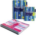 Pukka Pad Project Book A5, 125 file 80g/mp, cu spirala dubla, coperti PP, PUKKA Stripes - matematica Matematica A5 Project book 120 file (PK-PROBSQA5(31/41))