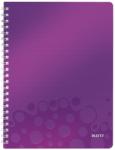 Leitz Caiet de birou LEITZ Wow, PP, A4, mov metalizat - dictando Dictando violet A4 Caiet cu spira 80 file (L-46370062)
