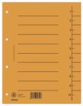 Donau Separatoare carton manila 250g/mp, 300 x 240mm, 100/set, DONAU - portocaliu portocaliu Separatoare carton A4 1 Numere 1-10 (DN-8610001-12)