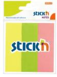 Hopax Stick notes index 76 x 25 mm, 3 x 50 file/set, Stick"n - 3 culori neon Index hartie 76x25 mm Fara dispenser 3 (HO-21129)