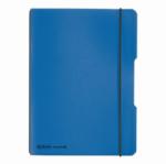 Herlitz CAIET MY. BOOK FLEX A5 2X40F 70GR DICTANDO+PATRATELE ALBASTRU DESCHIS TRANSPARENT CU LOGO NEGRU albastru A5 Caiet cu elastic 80 file Dictando/Matematica (9469230)