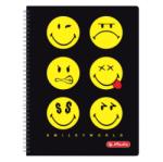 Herlitz CAIET A4 70 FILE CU SPIRALA PATRATELE, SMILEYWORLD NEGRU Matematica A4 Caiet cu spira 70 file (50002764)