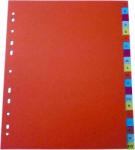 Plastoreg Index plastic color, alfabetic A-Z, A4, 125 microni, Optima Separatoare plastic A4 Litere A-Z (OP-420 AZ MC)