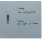 DESQ TABLA MAGNETICA DIN STICLA ALBA 35x35 cm, DESQ 4250 alb Tabla magnetica sticla (960934V)