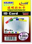 Kejea Buzunar PVC, pentru ID carduri, 55 x 85mm, vertical, 10 buc/set, KEJEA - margine color (KJ-T-093V)