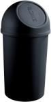 HELIT Cos plastic cu capac, pentru reziduuri, 25 litri, HELIT - negru (H-24012-95)