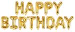  Happy Birthday fólia lufi felirat, 340x35cm, arany
