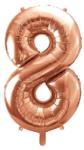  óriás szám fólia léggömb "8", rosegold