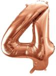  óriás szám fólia léggömb "4", rosegold