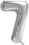 óriás szám fólia léggömb "7", ezüst