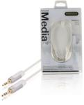 Profigold Cablu audio stereo Jack 3.5 mm tata - 3.5 mm tata 1m OFC alb Profigold (PROM3301)