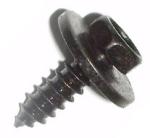  Hatlapfejű, alátétes, horganyzott lemezcsavar, 4, 8x12 mm, fekete, 10 db/csomag