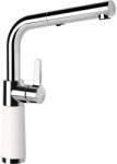 SCHOCK Schock SC-540 konyhai csaptelep Cristadur Polaris kihúzható fejjel, 2 funkciós zuhany, gránit hatás, kerámiabetét, hófehér (557120POLA)