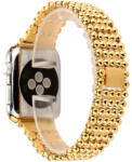 iUni Curea iUni compatibila cu Apple Watch 1/2/3/4/5/6/7, 38mm, Luxury, Otel Inoxidabil, Gold (507595)