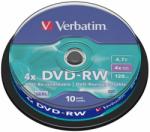 Verbatim DVD-RW Verbatim 4X, 4.7GB, 10buc, Spindle (43552)