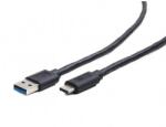 Gembird Cablu de date Gembird, USB - USB-C, 0.1m, Black (CCP-USB3-AMCM-0.1M) - flax