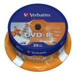 Verbatim DVD-R Verbatim 16x, 4.7GB, 25buc, Spindle (43538)