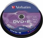 Verbatim DVD+R Verbatim 16X, 4.7GB, 10buc, Spindle (43498)