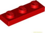 LEGO® Alkatrészek (Pick a Brick) Piros 1X3 Lapos Elem 362321