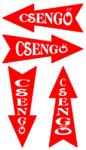  Csengő feliratos nyíl alakú kismatrica