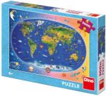 Dino Világtérkép gyerekeknek XL puzzle 300 db-os (472136)