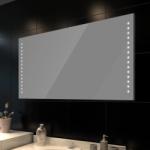 vidaXL Oglindă de baie de perete, cu lumini LED, 100 x 60 cm (L x î) (240513)