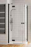 Radaway Usa cabina dus semirotunda Radaway Essenza New Black PDD, 90 x H200 cm, stanga (385001-54-01L)