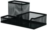 Q-Connect Organizer metalic Mesh, de birou, 3 compartimente, Q-Connect - negru (KF16572) - viamond