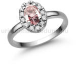  E348FZR_B - RÓZSASZÍN ZAFÍR - GYÉMÁNT köves Fehér arany Eljegyzési Gyűrű (E348FZR_B)