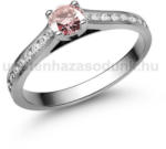  E111FZR_B - RÓZSASZÍN ZAFÍR - GYÉMÁNT köves Fehér arany Eljegyzési Gyűrű (E111FZR_B)