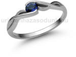  E104FZK - KÉK ZAFÍR köves Fehér arany Eljegyzési Gyűrű (E104FZK)