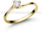  E34SC - CIRKÓNIA köves Sárga arany Eljegyzési Gyűrű (E34SC)
