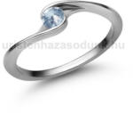  E106FK - AKVAMARIN köves Fehér arany Eljegyzési Gyűrű (E106FK)