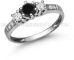  E18FBB_B - FEKETE GYÉMÁNT - GYÉMÁNT köves Fehér arany Eljegyzési gyűrű (E18FBB_B)