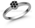  E347FBB - FEKETE GYÉMÁNT köves Fehér arany Eljegyzési gyűrű (E347FBB)