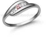  E340FZR_C - RÓZSASZÍN ZAFÍR - CIRKÓNIA köves Fehér arany Eljegyzési Gyűrű (E340FZR_C)