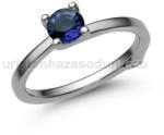  E211FZK_C - KÉK ZAFÍR - CIRKÓNIA köves Fehér arany Eljegyzési Gyűrű (E211FZK_C)