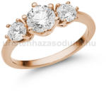  E205RC - CIRKÓNIA köves Rozé arany Eljegyzési Gyűrű (E205RC)