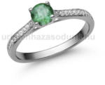  E28FS_B - SMARAGD - GYÉMÁNT köves Fehér arany Eljegyzési Gyűrű (E28FS_B)