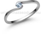  E105FK - AKVAMARIN köves Fehér arany Eljegyzési Gyűrű (E105FK)